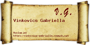 Vinkovics Gabriella névjegykártya