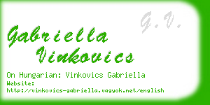 gabriella vinkovics business card